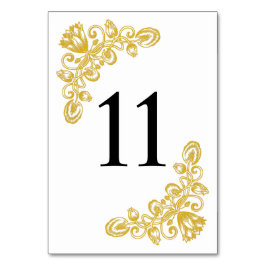 Numeração De Mesa Mesa Dourada Vintage 11