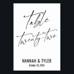 Numeração De Mesa Mesa Elegante Contemporânea de Tipografia Vinte e<br><div class="desc">Negrito, simples, contemporâneo, elegante. Este design complementa uma coleção crescente de peças únicas que são atraentes para os olhos e distintivas. Use os campos modelo para alterar os detalhes do espaço reservado e tornar o design próprio. Outras cores e estilos estão disponíveis nesta coleção. Aqui eu apresentei uma fonte maravilhosa...</div>