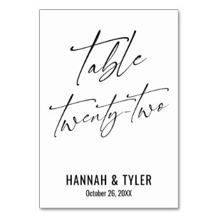 Numeração De Mesa Mesa Elegante Contemporânea de Tipografia Vinte e 