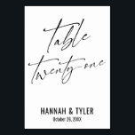 Numeração De Mesa Mesa Elegante Contemporânea de Tipografia Vinte e<br><div class="desc">Negrito, simples, contemporâneo, elegante. Este design complementa uma coleção crescente de peças únicas que são atraentes para os olhos e distintivas. Use os campos modelo para alterar os detalhes do espaço reservado e tornar o design próprio. Outras cores e estilos estão disponíveis nesta coleção. Aqui eu apresentei uma fonte maravilhosa...</div>