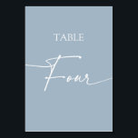 Numeração De Mesa Mesa elegante, minimalista, azul-poeirento, quatro<br><div class="desc">Mesa elegante,  minimalista azul empoeirado,   4 Número da Tabela Correspondente aos itens disponíveis.</div>