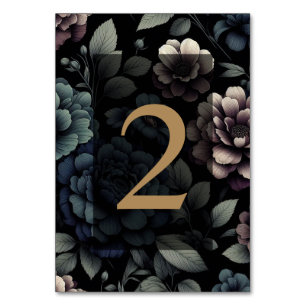 Numeração De Mesa Mesa Floral Azul Moody 2
