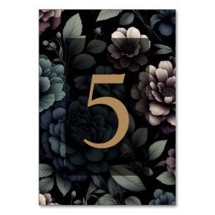 Numeração De Mesa Mesa Floral Azul-Moody 5