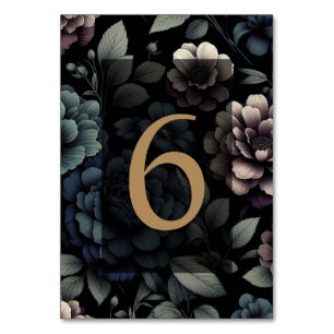Numeração De Mesa Mesa Floral Azul Moody 6