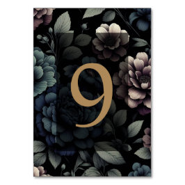 Numeração De Mesa Mesa Floral Azul Moody 9