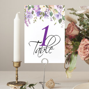 Numeração De Mesa Mesa floral Nunmber do casamento da lavanda da