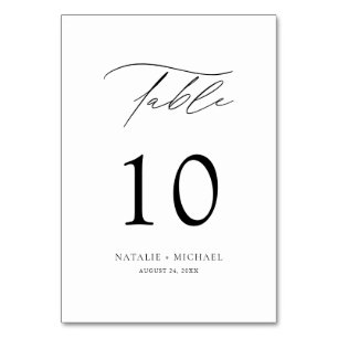 Numeração De Mesa Mesa Negra E Branca Moderna, Dez Casamentos