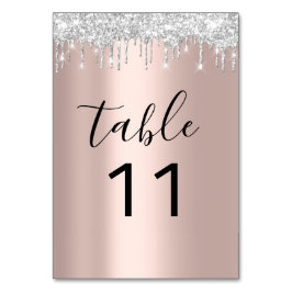 Numeração De Mesa Mesa Núber Cinza Silver Cinza Dripia Rosa Dourado