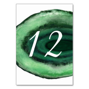 Numeração De Mesa Mesa Número Esmeralda Verde