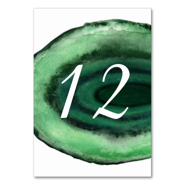 Numeração De Mesa Mesa Número Esmeralda Verde (Frente)