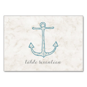 Numeração De Mesa Mesa Real Blue Rustic Anchor Weding