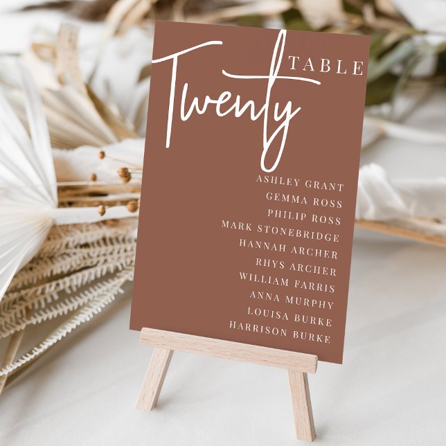 Numeração De Mesa Mesa Roteiro 20 + Nomes de Convidado (Criador carregado)