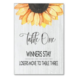 Numeração De Mesa Mesa Rústica de Girassol Um Bunco