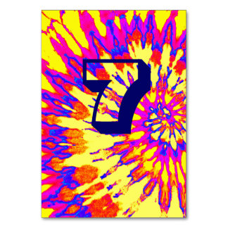 Numeração De Mesa Mesa Sete de Casamento Coral Amarelo