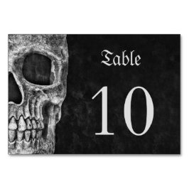Numeração De Mesa Metade Gótica, Legal, Negra E Grunge Branco