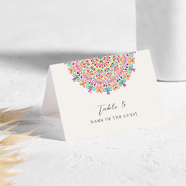 Numeração De Mesa Mexican Flourishing Mandala Wedding Place Card