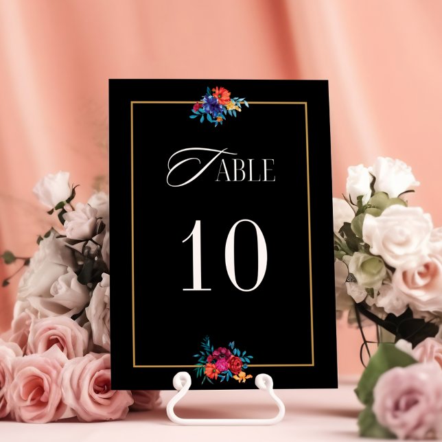 Numeração De Mesa Mexicano Fiesta Flower Weding Black Mesa Num (Criador carregado)