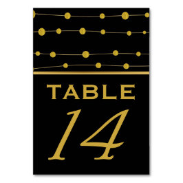 Numeração De Mesa Miçanga de ouro,  de mesa de casamento moderna