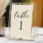Numeração De Mesa Minimal Minimalist Elegant Classic Wedding<br><div class="desc">This is a Minimal Minimalist Elegant Classic Wedding Table Number!</div>