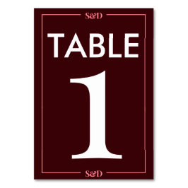 Numeração De Mesa Minimal Modern Editable Wedding