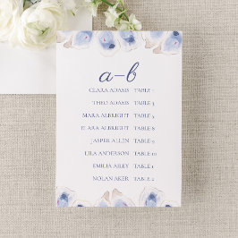 Numeração De Mesa Minimal Oyster Wedding Seating Chart Card