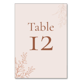 Numeração De Mesa Minimal Terracotta Botanical Table Number