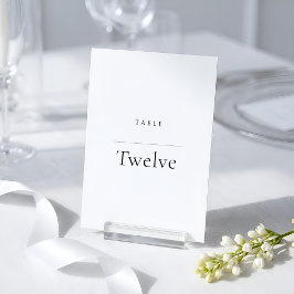Numeração De Mesa Minimalist Black & White | Modern Luxury 