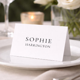 Numeração De Mesa Minimalist Elegant Wedding Place Card
