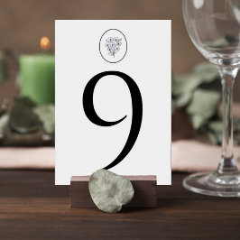 Numeração De Mesa Minimalist Gray Wedding Table Number Card