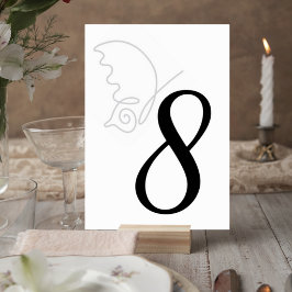 Numeração De Mesa Minimalist Wedding Table Number Card