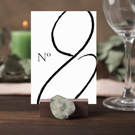 Numeração De Mesa Minimalist Wedding Table Number Card