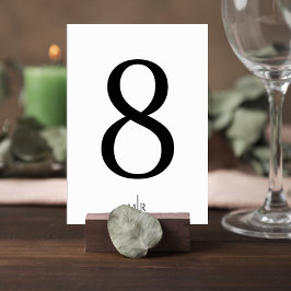 Numeração De Mesa Minimalist Wedding Table Number Card