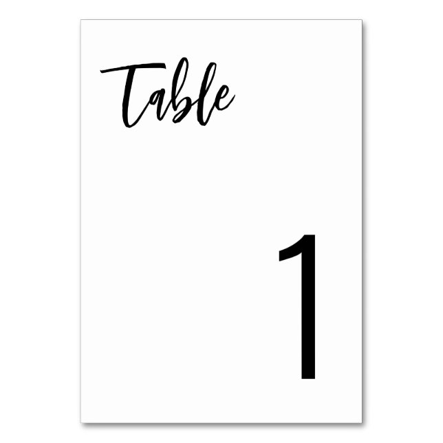 Numeração De Mesa 💍 Minimalista Elegante (Frente)