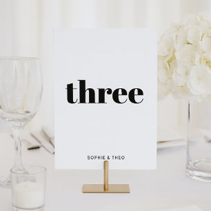 Numeração De Mesa Minimalista informal   Casamento Casual Retroativo