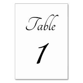 Numeração De Mesa Minimalista: Número da Mesa Branco e Cursivo