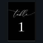 Numeração De Mesa Mínimo 1 Número de Tabela Preto e Branco<br><div class="desc">Belo,  elegante,  moderno e minimalista,  cartão de número de mesa. Totalmente personalizável. **NOTA: Para fazer o pedido,  basta ajustar o número da tabela e adicionar cada número ao carrinho separadamente. Então,  dê uma olhada depois que terminar.</div>