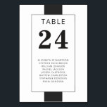 Numeração De Mesa Mínimo de quadro geométrico preto e branco com nom<br><div class="desc">Criado para corresponder à nossa coleção "Casamento Mínimo", estes números mínimos contemporâneos de tabelas de casamento apresentam o número da tabela em uma fonte ousada serif, com a palavra "mesa" e os nomes dos seus convidados em uma fonte limpa de todos os bonés, em contraste, dentro de uma estrutura geométrica...</div>
