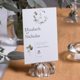 Numeração De Mesa Mínimo Moderno | Número do quadro Primavera Greene