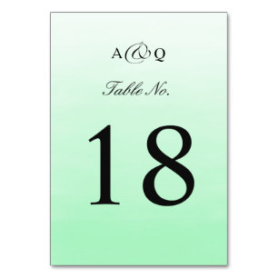 Numeração De Mesa Mint Green Ombre Número da Tabela de Casamento