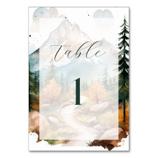 Numeração De Mesa Misty Mountain Wedding