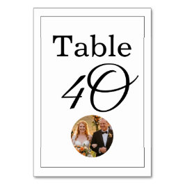 Numeração De Mesa Modelo com Imagem Personalizada Casamento Editável