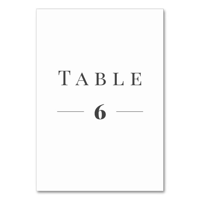 Numeração De Mesa Modelo de número da tabela de texto legante (Frente)