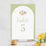 Numeração De Mesa Modern Arch Watercolor Citrus Foto de Casal Floral<br><div class="desc">Doce, tangente e número da mesa de casamento de cidades que está inundada de amor! Nossa coleção de casamento do paraíso floral dos citros modernos captura uma vibração de coquetel de verão. Os elementos da citricultura misturam-se perfeitamente com um buquê perfumado de flores de Verão. Paleta de cores inspirada no...</div>