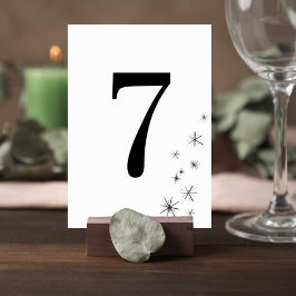 Numeração De Mesa Modern Celestial Minimalist Wedding Table Number