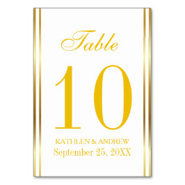 Numeração De Mesa Modern Elegance Gold Table Number Seating 
