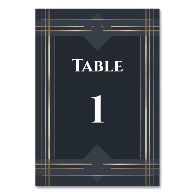 Numeração De Mesa Modern Geometric Table Number –Wedding & Event (Frente)