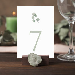 Numeração De Mesa Modern Greenery Reception Table Sign