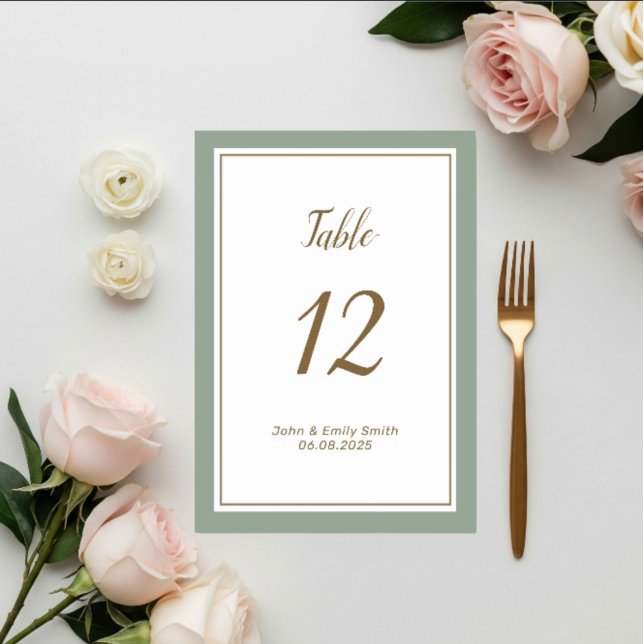 Numeração De Mesa Modern Place Card Holder – Elegant Wedding Table  (Criador carregado)