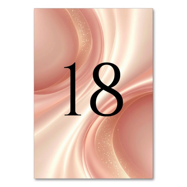 Numeração De Mesa Modern Wedding Table Numbers (1–20) (Frente)