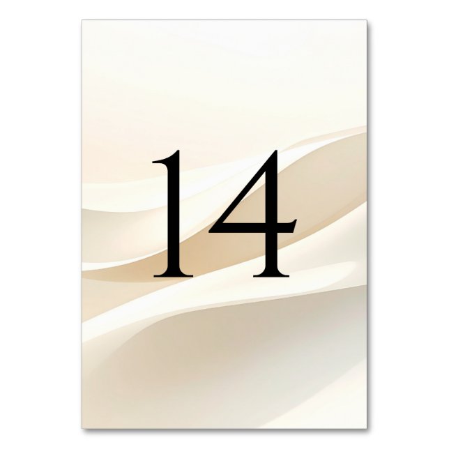 Numeração De Mesa Modern Wedding Table Numbers (1–20) (Frente)